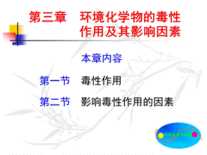 环境化学物的毒性作用及其影响因素.ppt