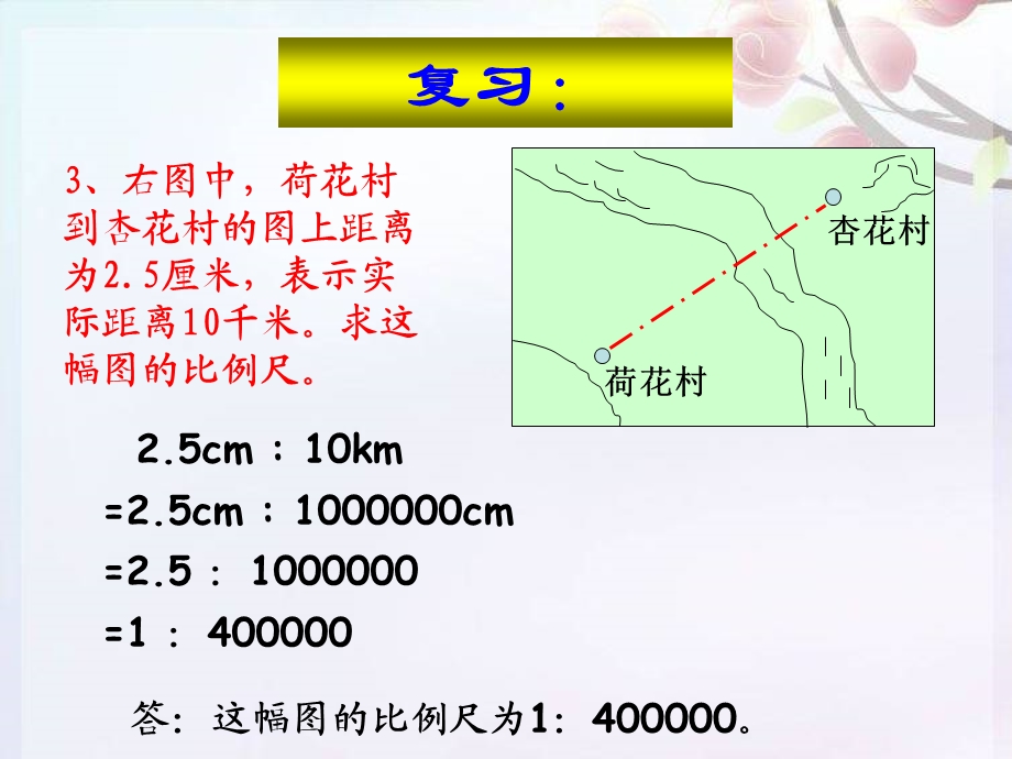 3.10比例尺的应用(例2、例3)课件(六下).ppt_第3页