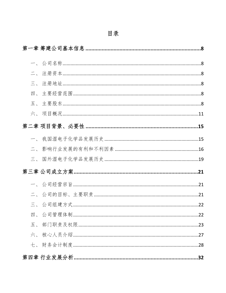 唐山关于成立电子化学品公司可行性研究报告.docx_第2页