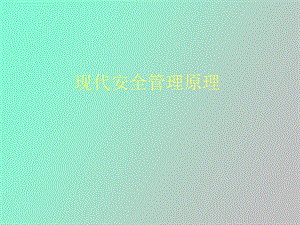 现代安全管理实务.ppt