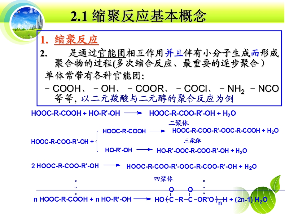 缩聚中基本概念-线形缩聚动力学.ppt_第2页