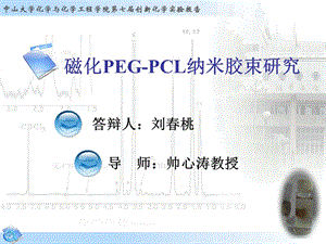 磁化PEGPCL纳米胶束研究.ppt