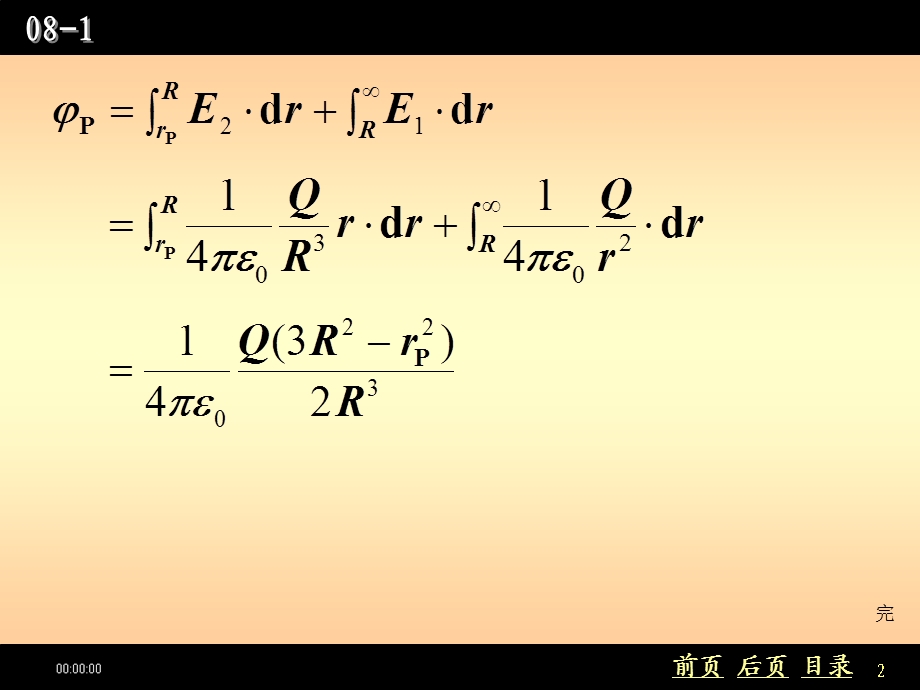 荷量Q均匀分布在半径为R的球体.ppt_第2页