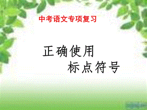 中考专项复习-标点符号的用法.ppt