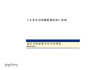 大摩尽职调查范本国际并购重组.ppt