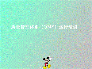 质量管理体系QMS运行培训.ppt