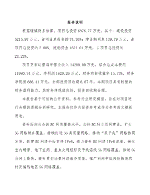 四川年产xxx台5G成套设备项目投资计划书.docx