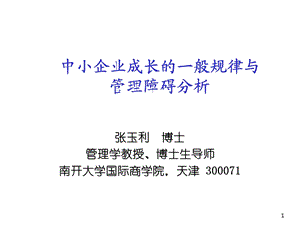 中小企业成长中的管理障碍分析.ppt