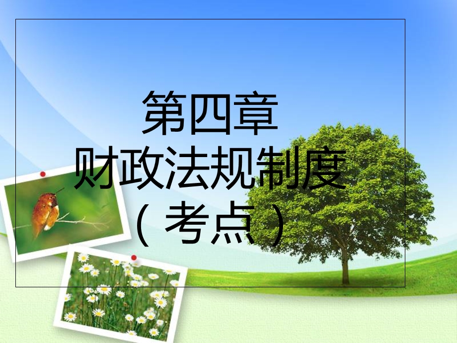 财经法规与职业道德第四章财政法规制度.ppt_第1页