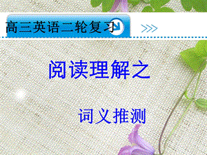 阅读理解之词义推测.ppt