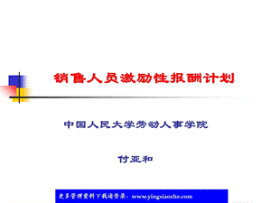 销售人员激励性报酬计划.ppt