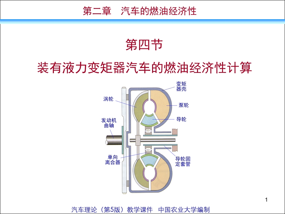 装有液力变矩器汽车的燃油经济性计算.ppt_第1页