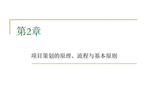 项目策划的原理、流程与基本原则.ppt