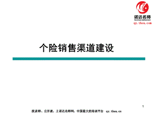 个险销售渠道建设.ppt