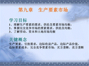 生产要素市场 .ppt