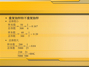 重复抽样和不重复抽样总体较小总体较大.ppt