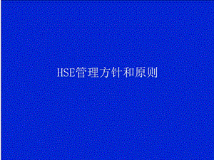 HSE方针政策和原则宣讲课件.ppt