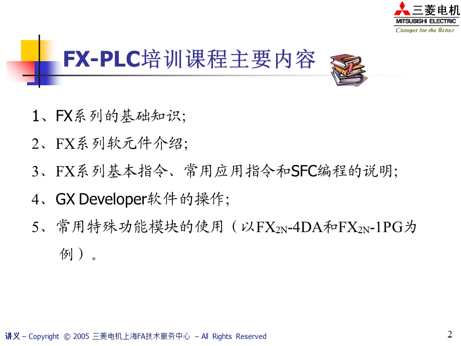 三菱电机FX系列PLC培训教材(GXDeveloper).ppt_第2页