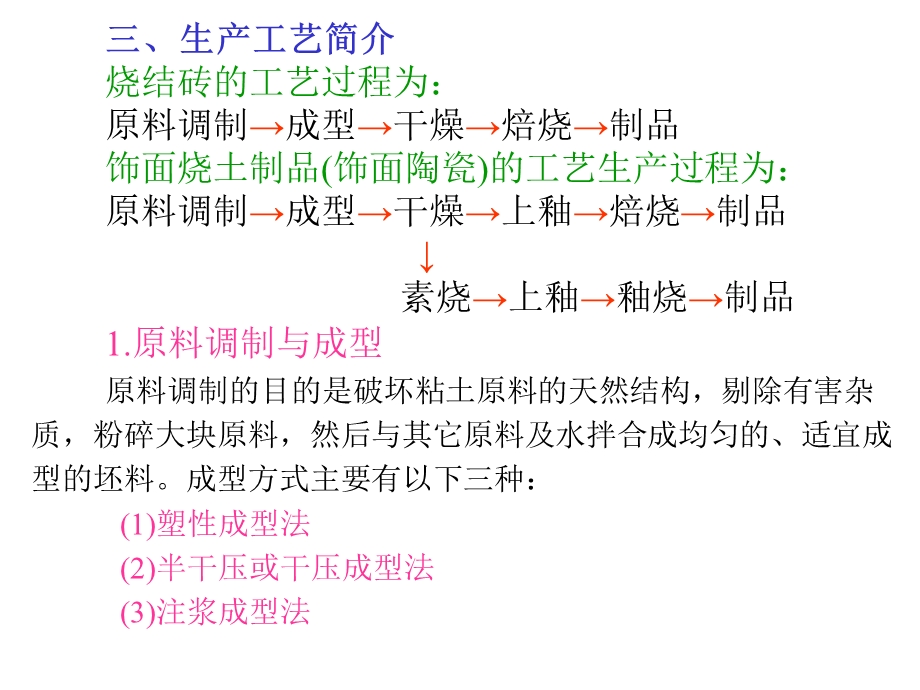 第三章烧结制品与熔融制品第一节烧结制品生产简介.ppt_第3页