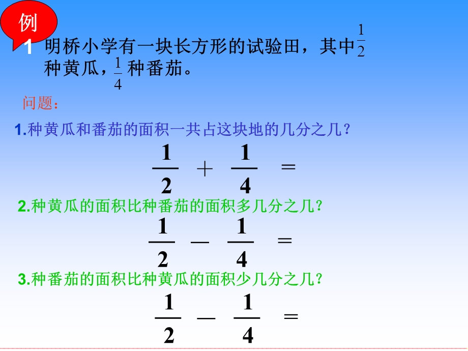 (苏教版)五年级数学下册课件-异分母分数加减法.ppt_第3页