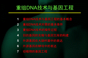 重组DNA技术与重组蛋白表达.ppt