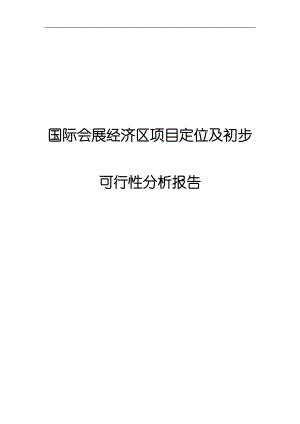 国际会展经济区项目定位及初步可行性研究报告.doc