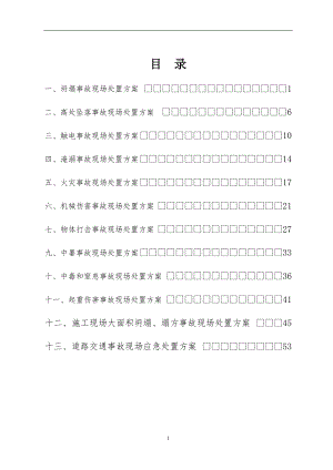 建设工程公司事故现场处置方案汇编.doc