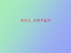 项目五无利不起早.ppt