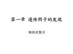 遗传因子的发现复习.ppt