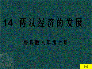 七年级历史：第14课《两汉经济的发展》课件鲁教版.ppt