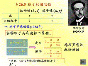 第26章波动性概率幅和不确定关系.ppt