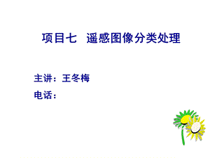 项目七任务二、遥感图像监督分类.ppt