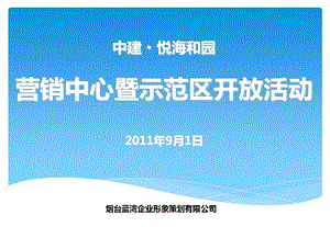 营销中心暨示范区开放活动.ppt