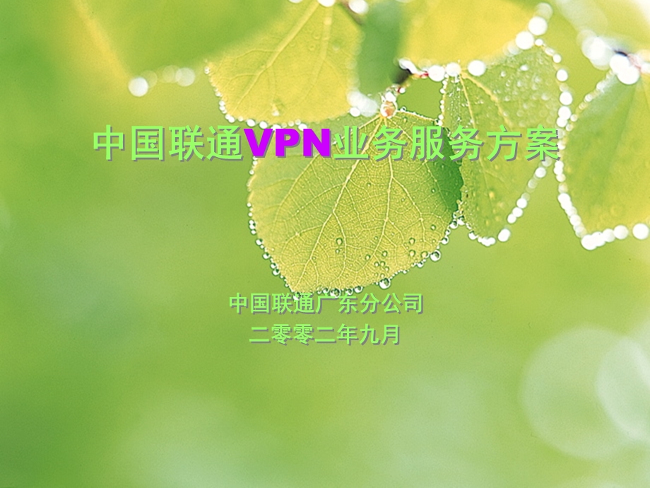 中国联通VPN业务服务方案.ppt_第1页