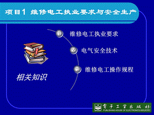 项目维修电工执业要求与安全生产.ppt