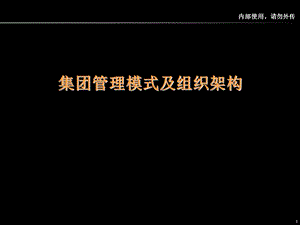 集团化管理模式及组织架构.ppt