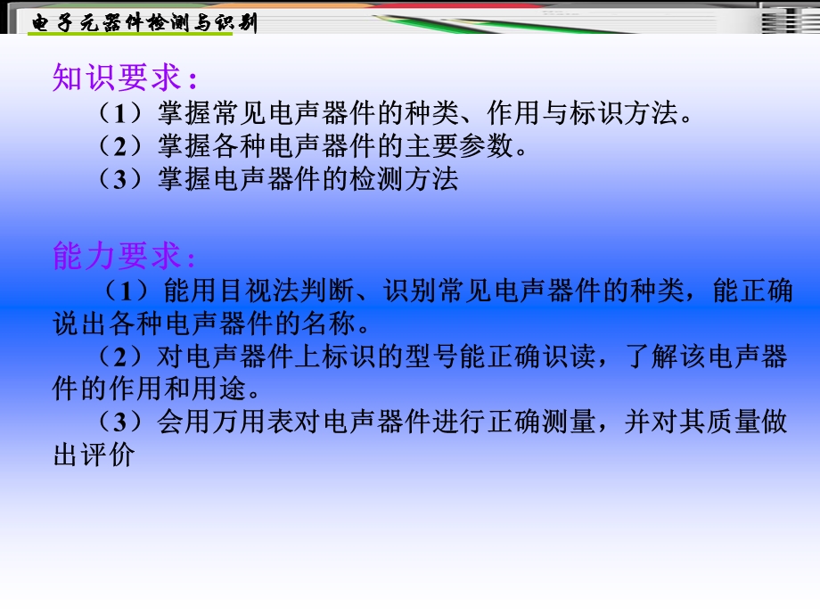 项目11电声器件的检测与识别.ppt_第2页