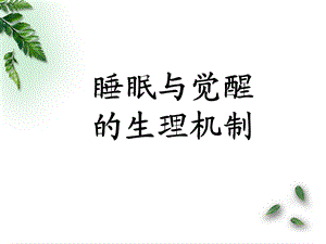 第四章 睡眠与觉醒.ppt