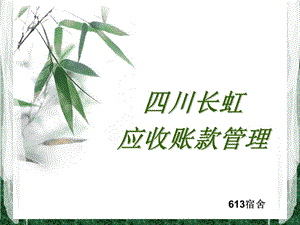 长虹应收账款案例详细讲解.ppt