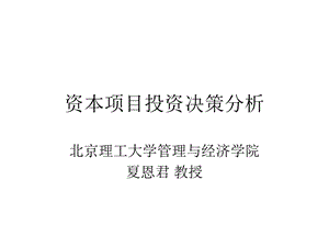 项目投融资决策技术与分析.ppt