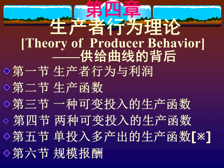 西方经济学高鸿业版第4章生产者行为理论.ppt_第1页