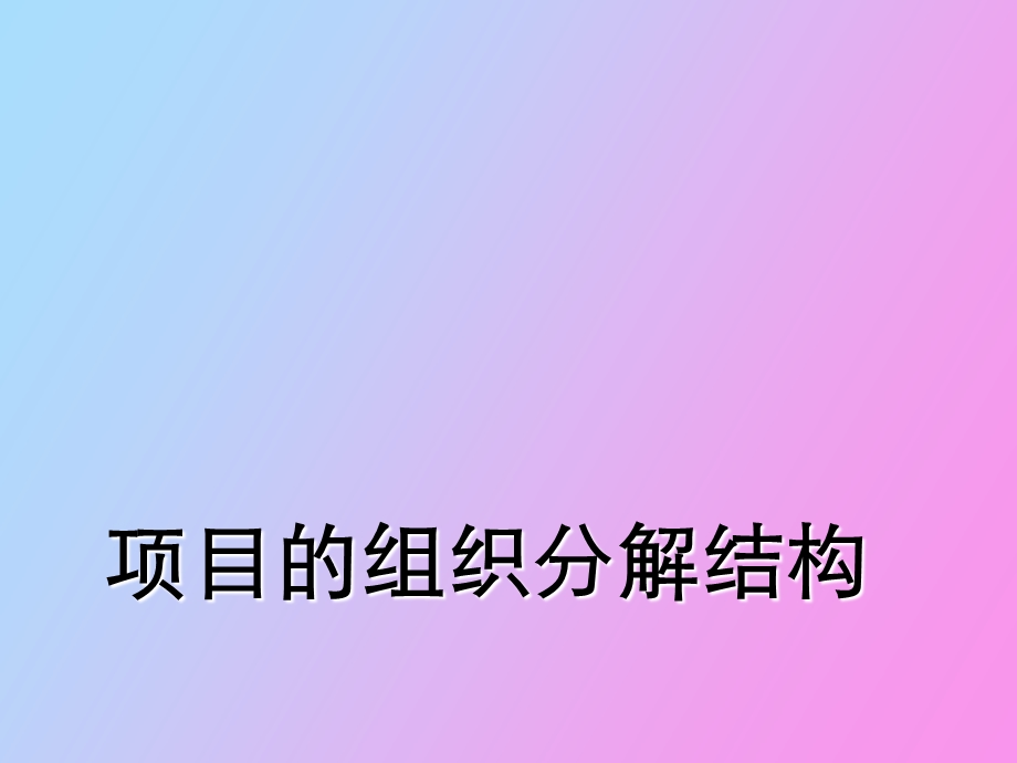 项目的组织分解结构.ppt_第1页