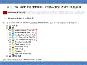 西门子S7-200用modbus协议控台达变频器.ppt