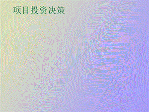 项目投资决策 实验.ppt