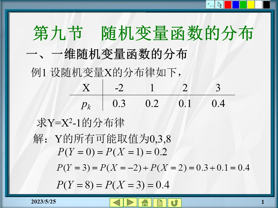 《概率统计教学资料》第2章随机变量及其分布9节.ppt_第1页