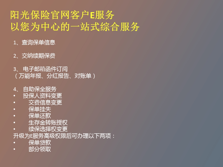 阳光保险官网客户E服务.ppt_第2页