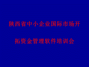 中小企业国际市场开拓资金管理.ppt