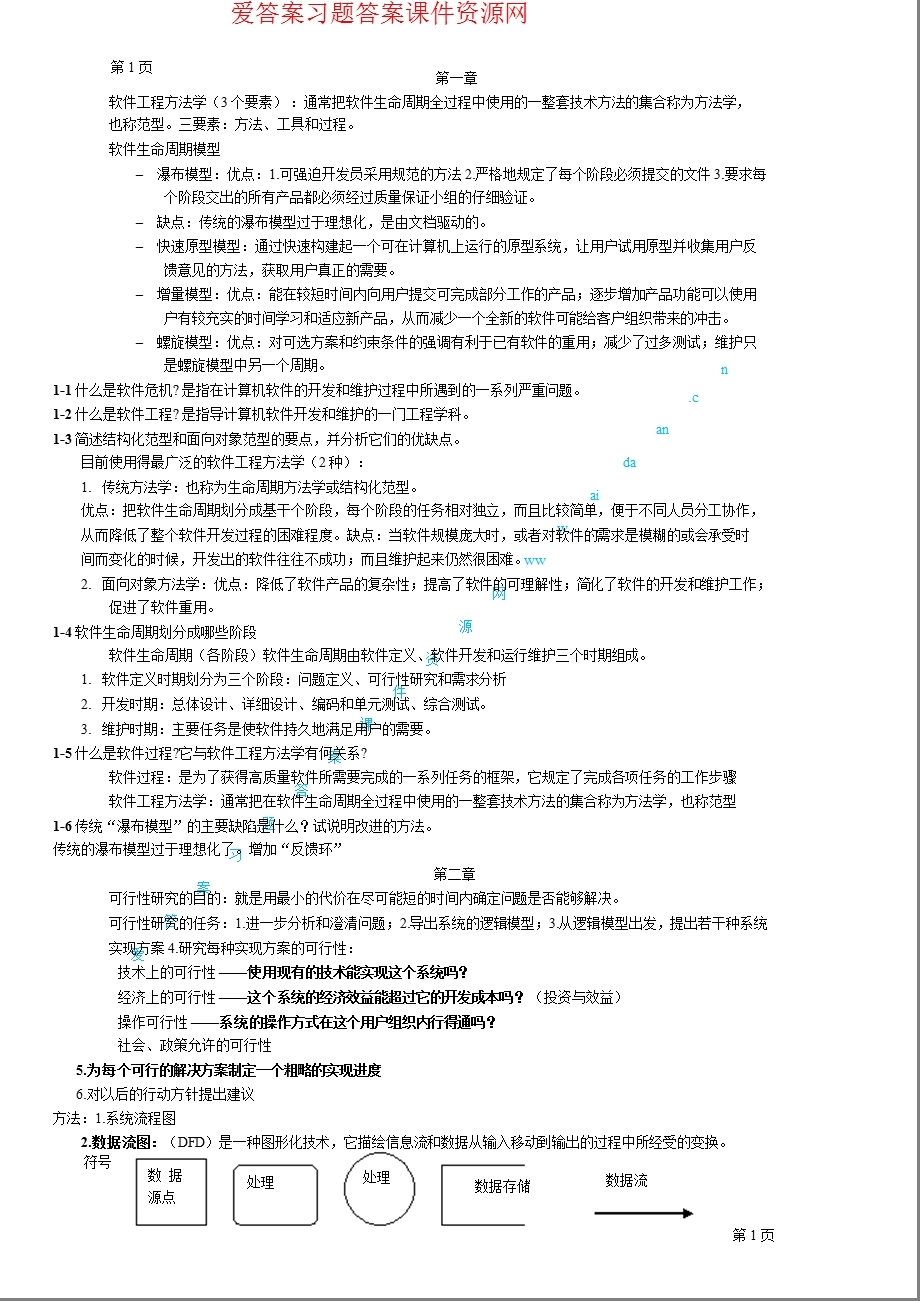 《软件工程导论》张海潘第五版清华课后答案.ppt_第1页