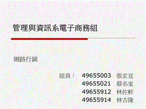 管理与资讯系电子商务组课件.ppt