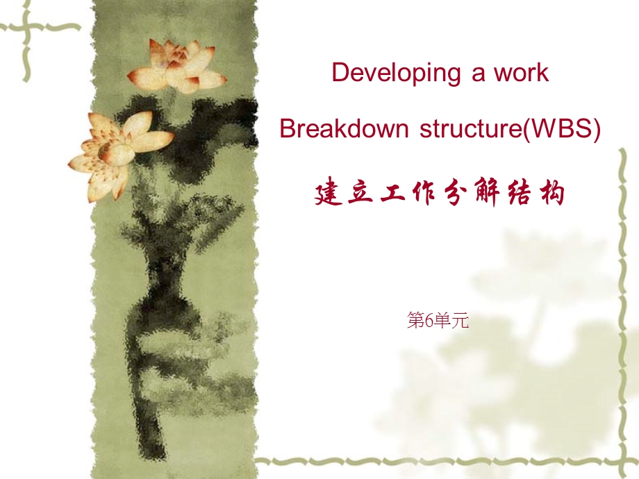 项目管理-工作结构WBS结构分解.ppt_第1页